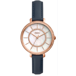 Uhrenarmband Fossil ES4456 Leder Blau 12mm